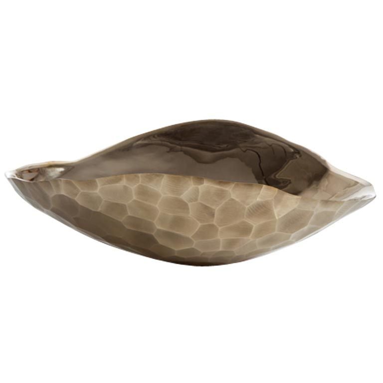 Unique bronze facet bowl by David Wiseman