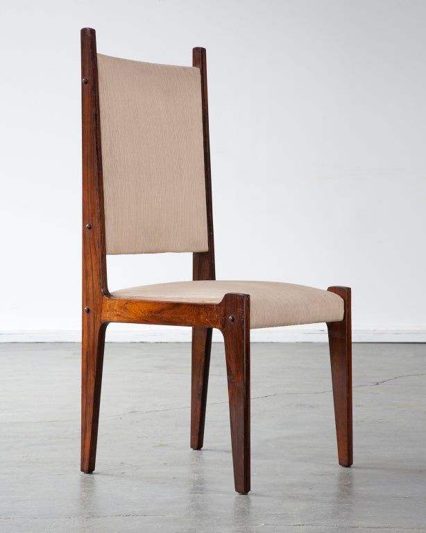 Brazilian Set of Six Chairs by Sergio Rodrigues, Brazil, 1970s For Sale