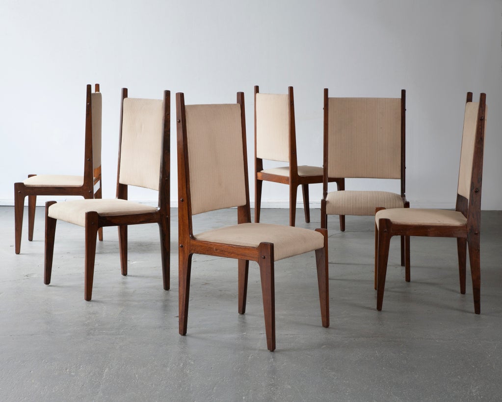 Ensemble de six chaises de Sergio Rodrigues, Brésil, années 1970 en vente 2
