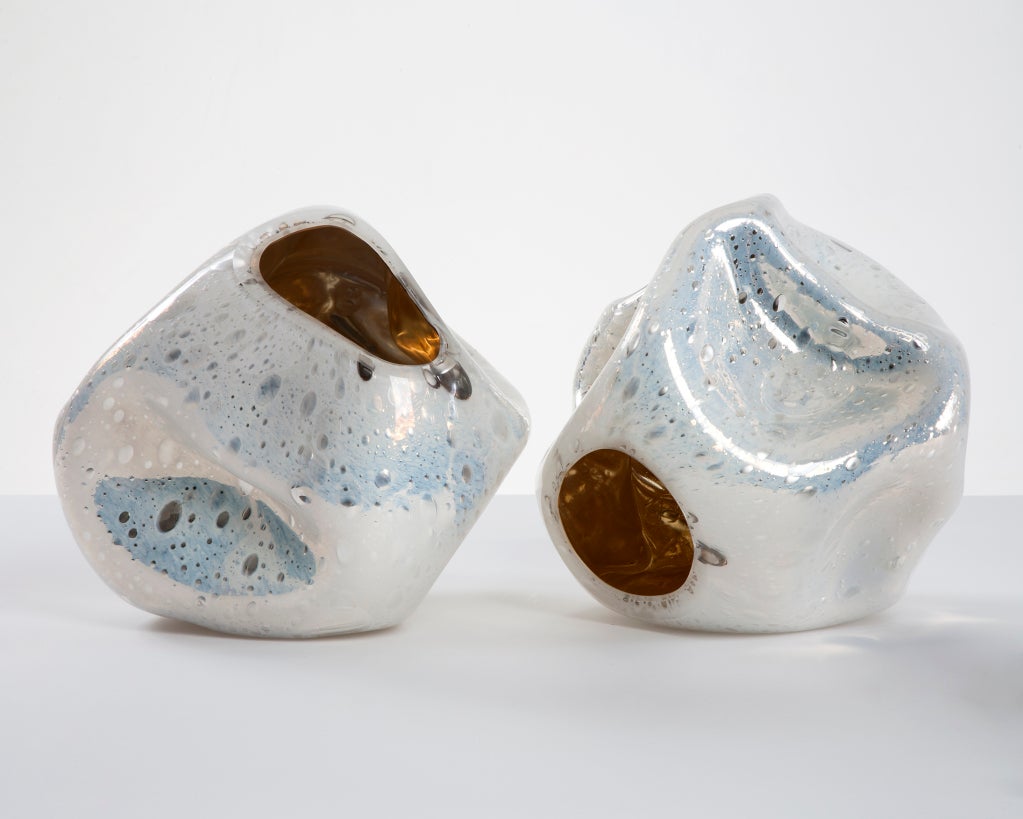 Contemporary Unique Crinkled Vessel By Jeff Zimmerman