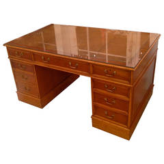 19th Century English Mahogany Pedestal Desk 5