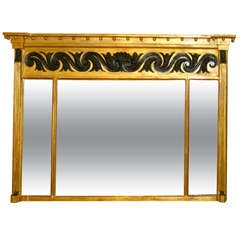 English 18th Century Regency Gilt Overmantel Mirror 1