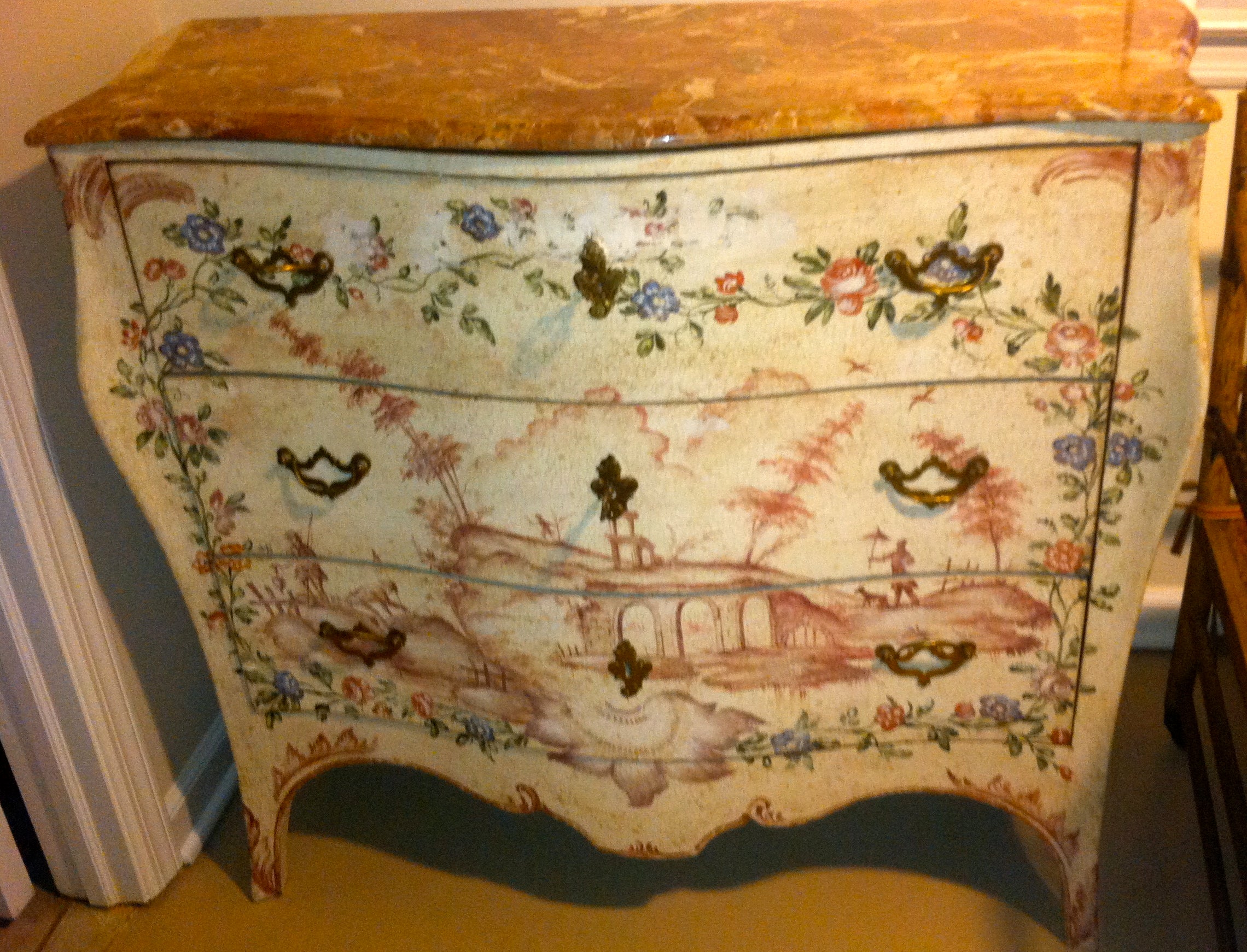 Late 19th Century Italian Painted Chest of Drawer