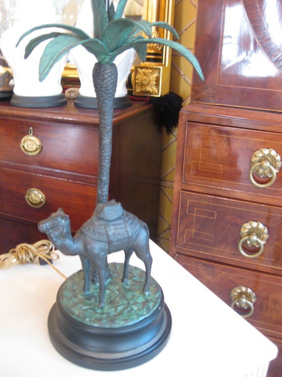 brass palm tree lamp