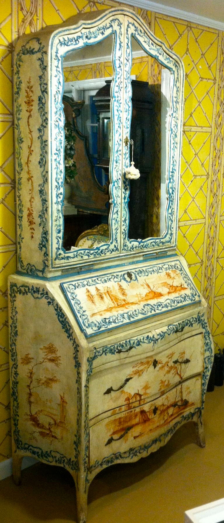 18th Century Italian Venetian Painted Secretary For Sale At 1stdibs
