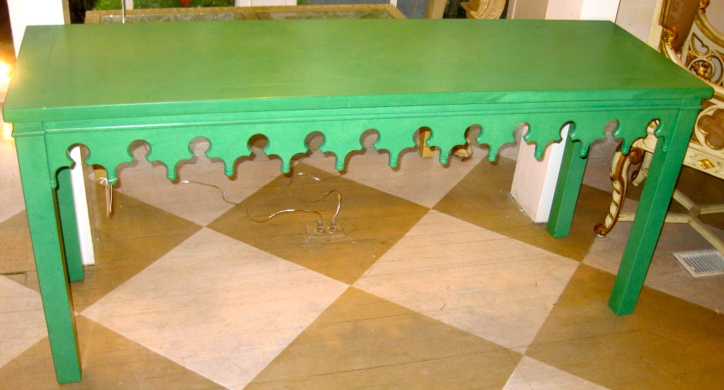American Green Painted Console