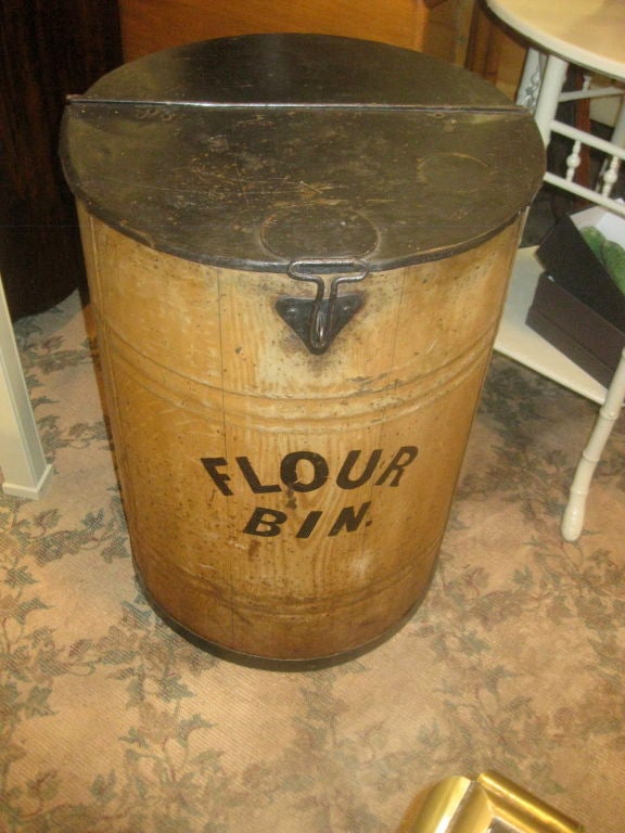 English 19th Century Tole Painted Flour Bin