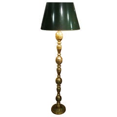 English Early 20th Century Brass Floor Lamp