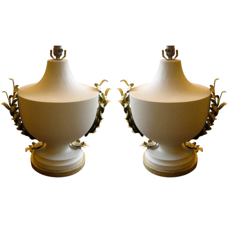 Pair of 20th Century Urns Lamps