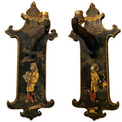 Pair of Late 19th Century English Chinoisere Sconces