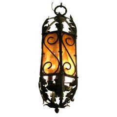 American Early 20th Century Mesiner Iron Lantern