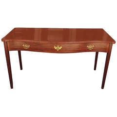 English Mahogany Serpentine Server 9