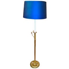 English Brass Floor Lamp