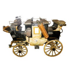 19th Century English Tole Miniature Carriage