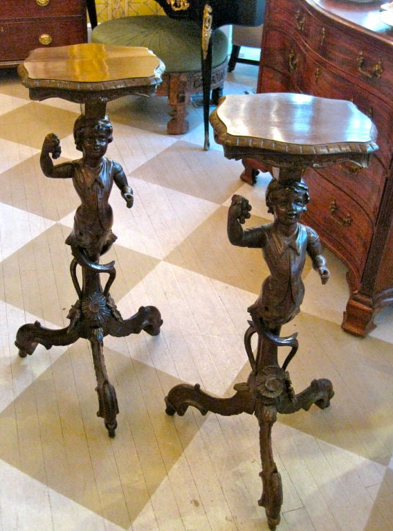 Pair of 19th Century French Napoleon III Candle Stands In Excellent Condition In Southampton, NY