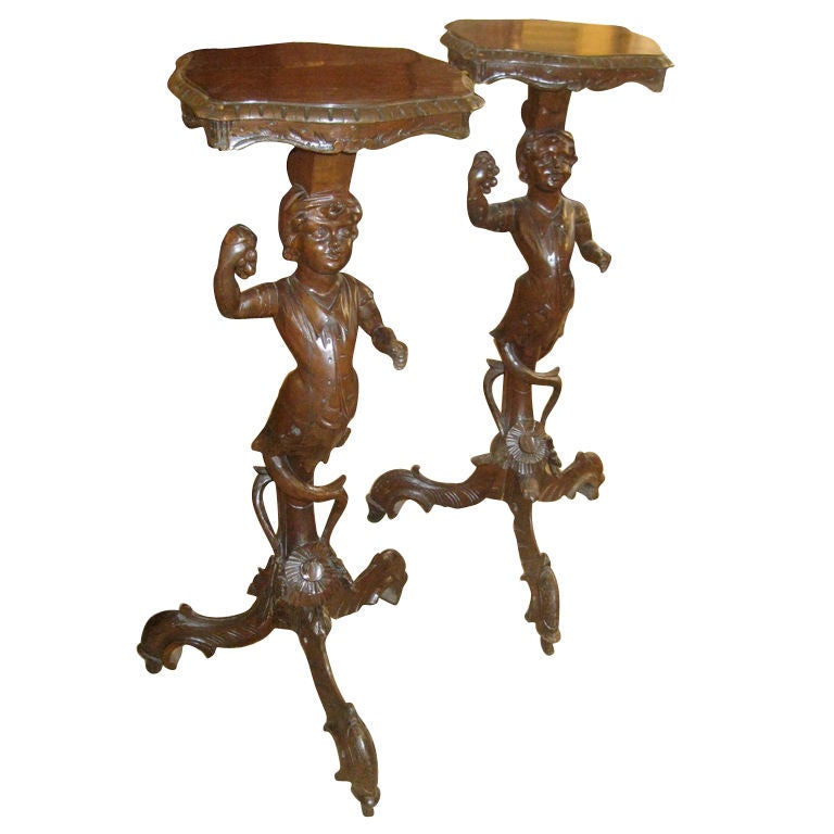 Pair of 19th Century French Napoleon III Candle Stands