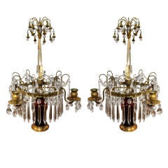 Pair of Late 19th Century English Lustres
