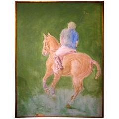 American "Jockey" Painting,  Oil on Canvas