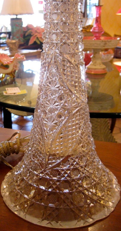 American Cut Glass Lamp and Shade