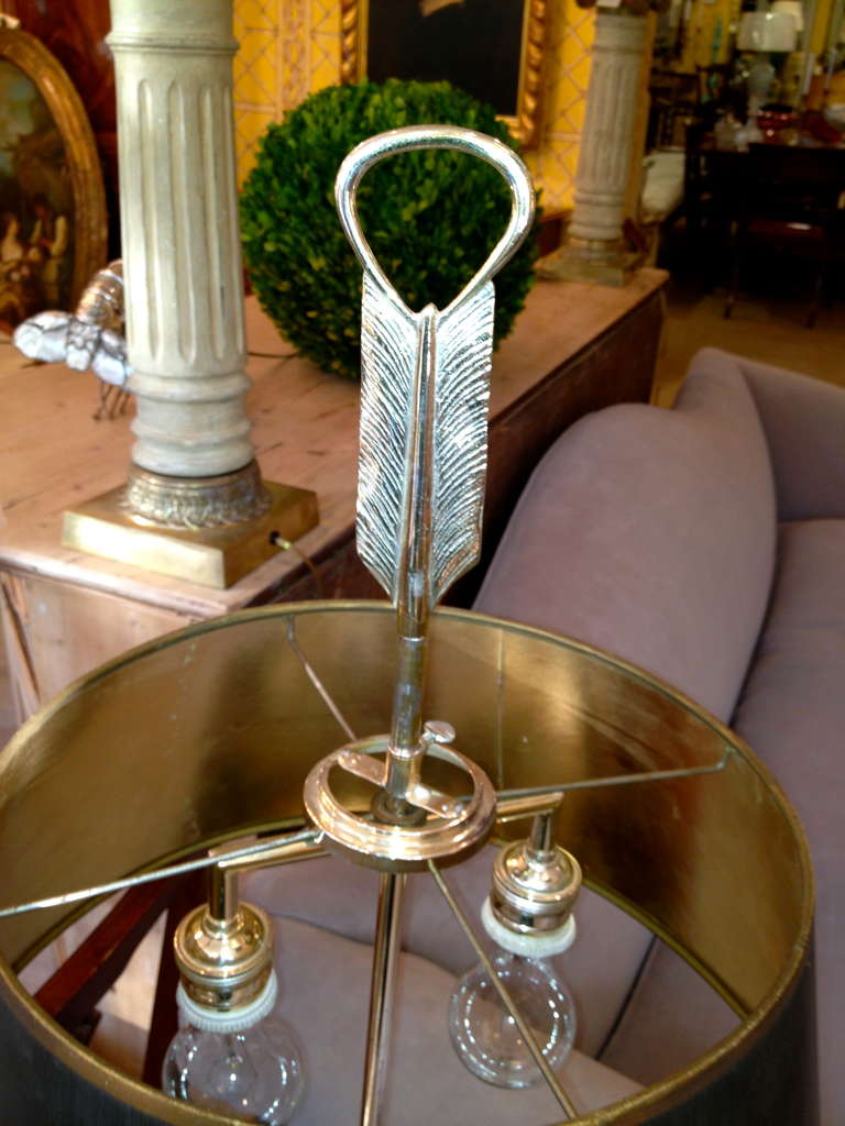 Hollywood Regency Spanish Silver Plate Lamp