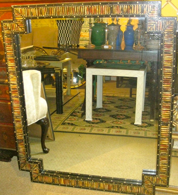 American Faux Painted Porcupine Mirror