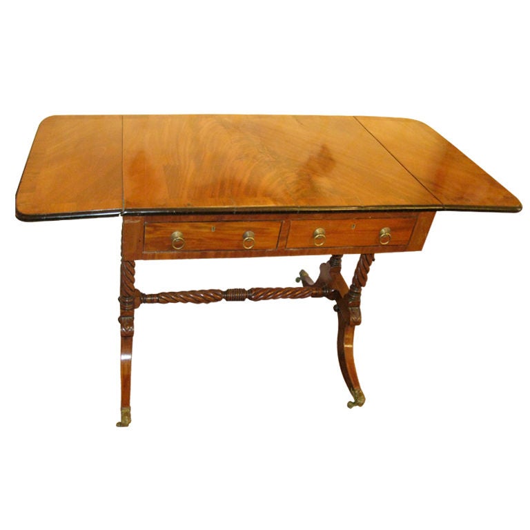 19th Century Regency English Mahogany Sofa Table