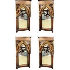 Set of Four American 19th Century Gothic Mirrors