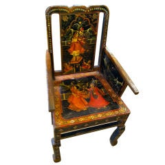 19th Century Indian Regency Painted Chair