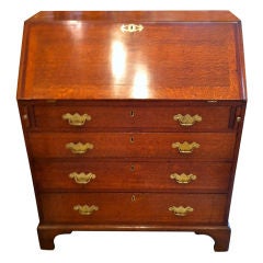 Antique 18th Century Oak Slant Top Desk