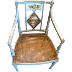 19th Century Swedish Regency Painted Armchair 5