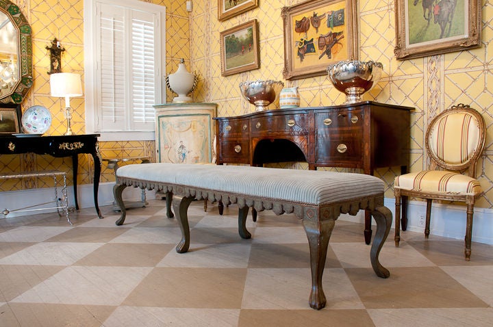 Italian Venetian Long Painted Bench