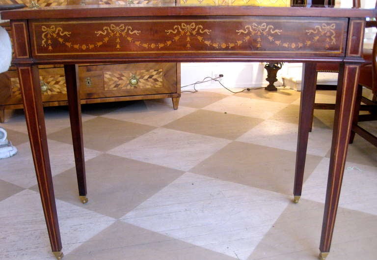 Regency 19th Century English Mahogany and Satinwood Writing Table