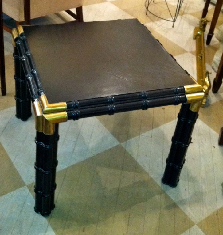 American Bamboo and Brass End Table