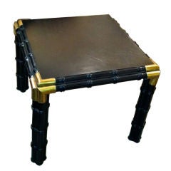 American Bamboo and Brass End Table