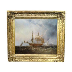 19th Century American Ship Painting by Buttersworth