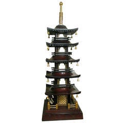 19th Century English Pagoda Lamp 1