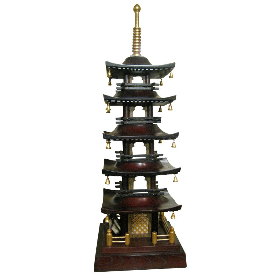 Lampe pagode anglaise du XIXe siècle