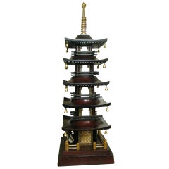 Lampada a pagoda inglese del XIX secolo