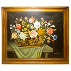 Pair of Dutch Basket of Flower Paintings