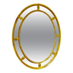 English 19th Century Oval Mirror