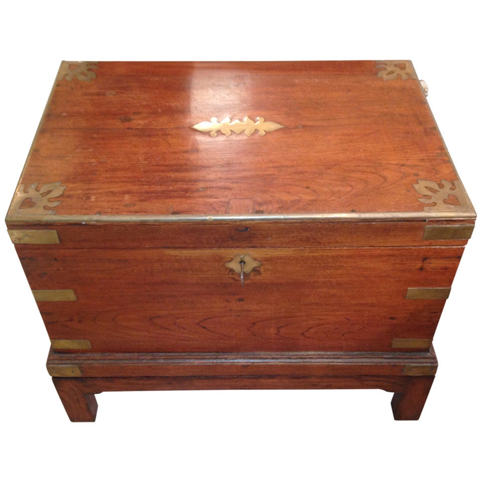 19th Century English Campaign Chest as a Table