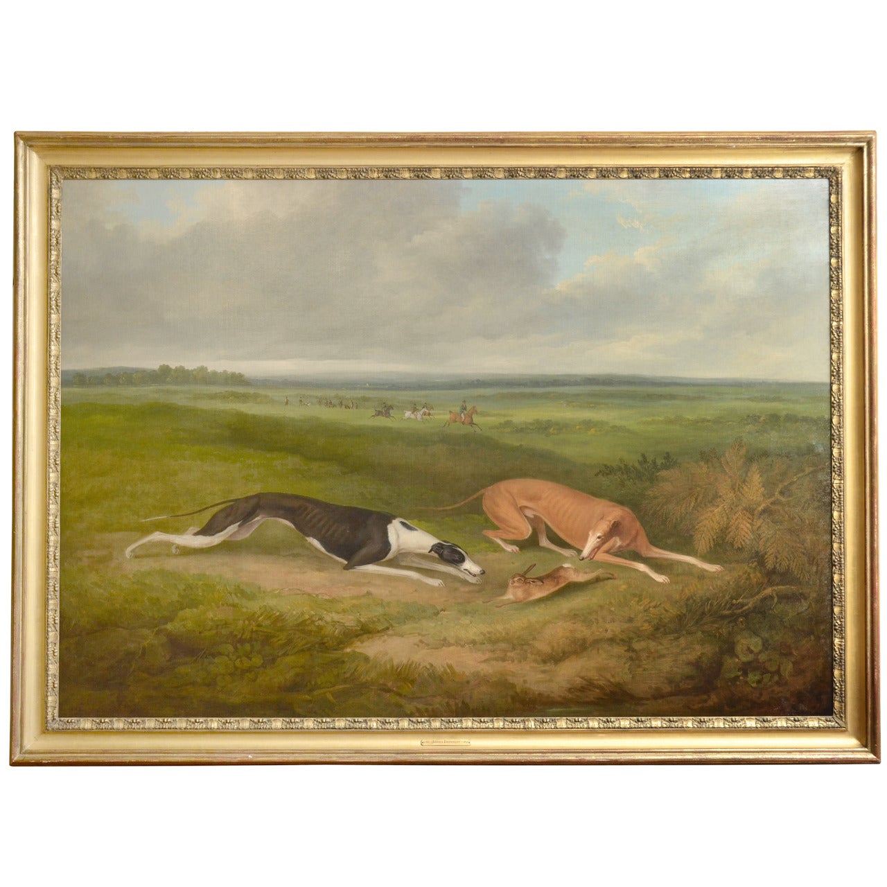 19th Century English Painting of Dogs by James Barenger