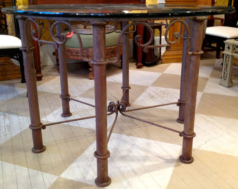 American Iron and Glass Table, 1900-1920 For Sale 1