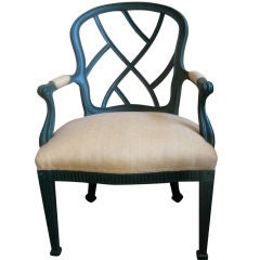 English 19th Century Chippendale Style Armchair 2