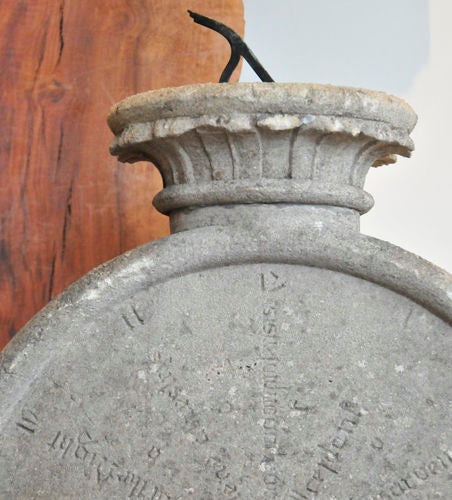 English A Rare Late Eighteenth Century Bath Stone Sundial For Sale