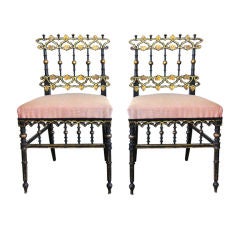 A Pair of Napoleon III Salon Chairs