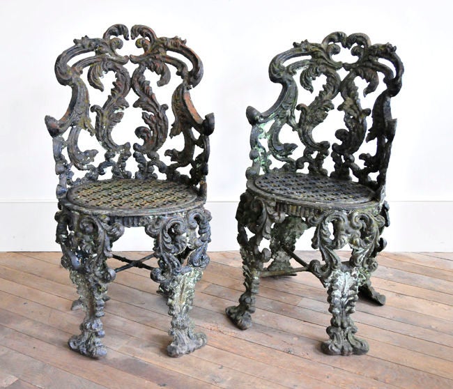 A Pair of Cast Iron Garden Seats
