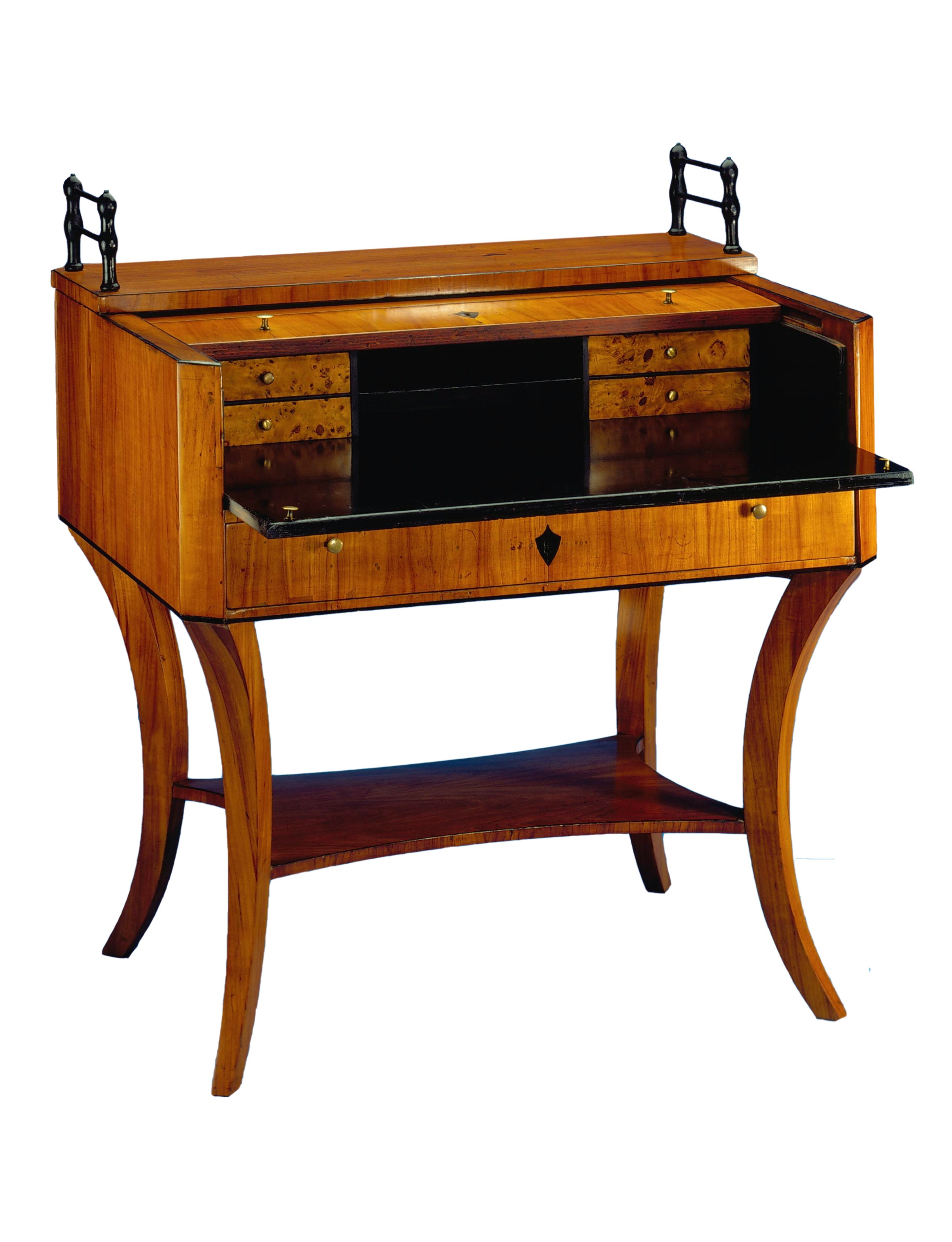 1820s Modern Design Biedermeier Roll Top Desk For Sale