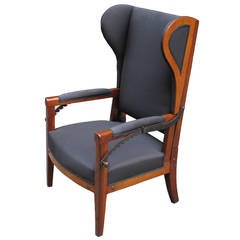 Very Special Biedermeier Reclining Wing Chair