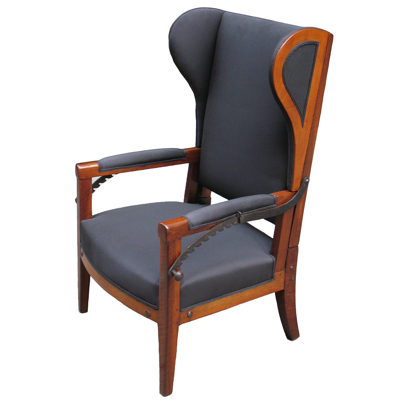 Very Special Biedermeier Reclining Wing Chair For Sale